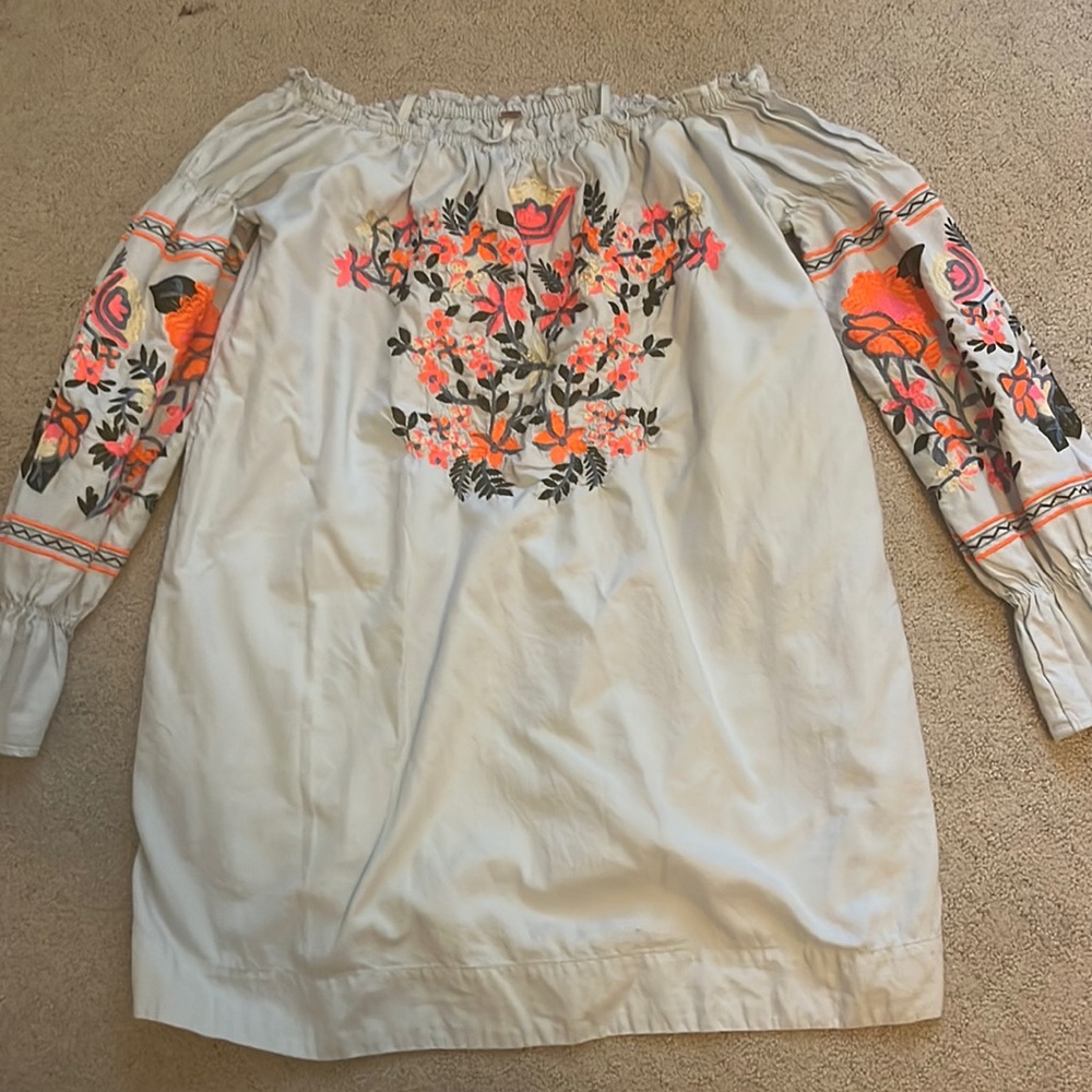Free people floral embroidered dress